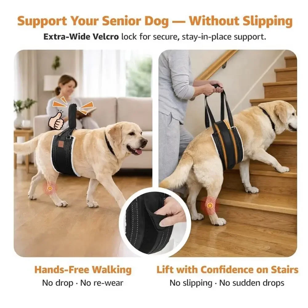 LOOBANI Dog Lift Harness XL Rear Leg Support Sling Hip Arthritis Rehab Aid
